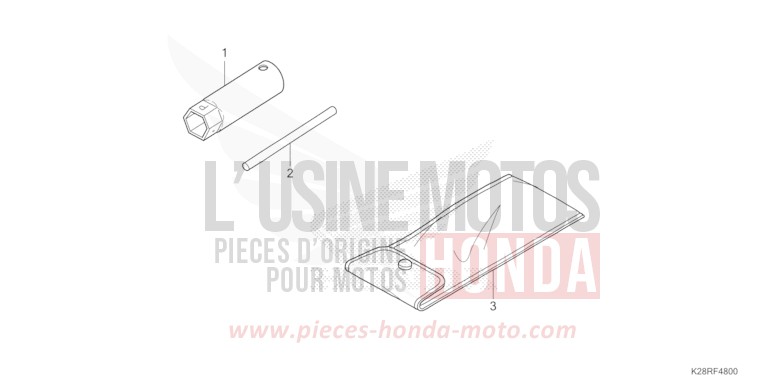 OUTIL de CRF125F "Petites Roues" EXTREME RED (R292) 2025